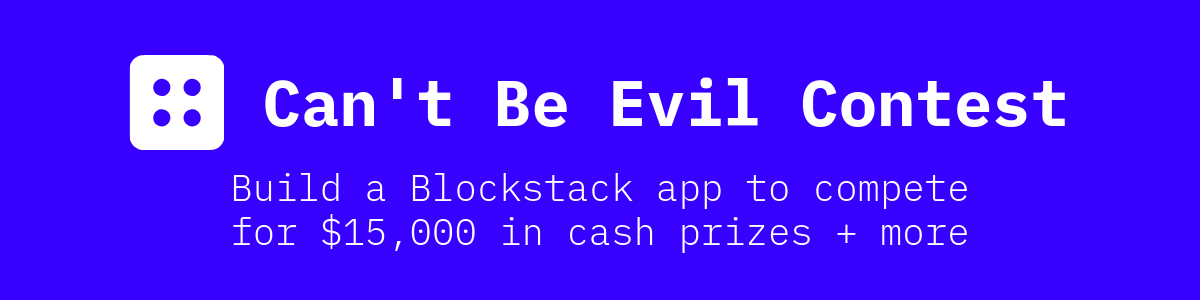 can't be evil, blockstack